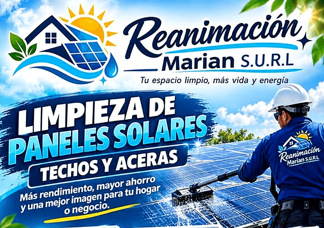 Reanimación Mariam SURL — Limpieza de paneles solares, techos y aceras: más rendimiento, mayor ahorro y una mejor imagen para tu hogar o negocio